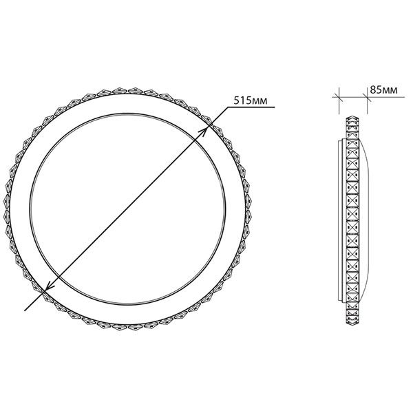 Светильник светодиодный Estares Siyanie с пультом ДУ 70 Вт белыйхром 3000-6500 К 