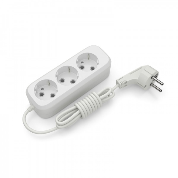 Удлинитель Electrum с заземлением 3 гн. белый 5 м C-ES-1812 