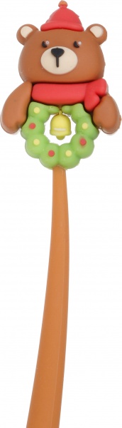 Ручка гелевая Друзья Санты коричневый 