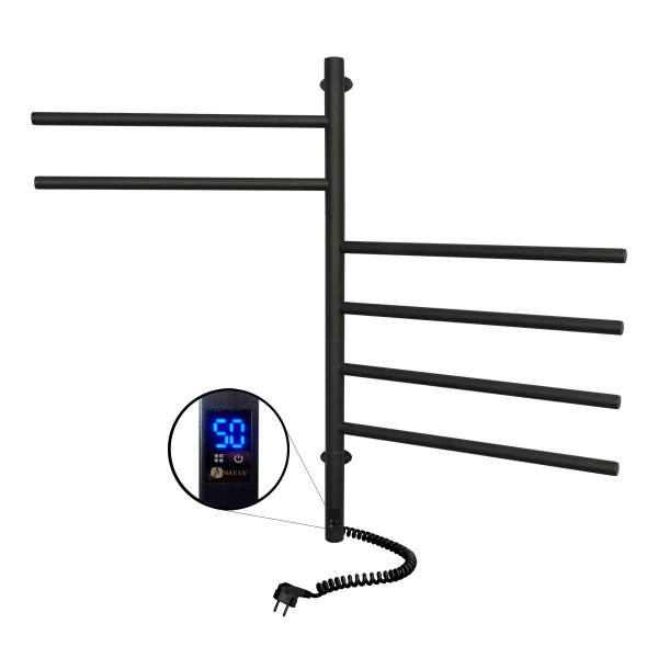 Полотенцесушитель электрический NAVIN Arabesque 480х800 Sensor с таймером черный муар (12-223033-4880) 