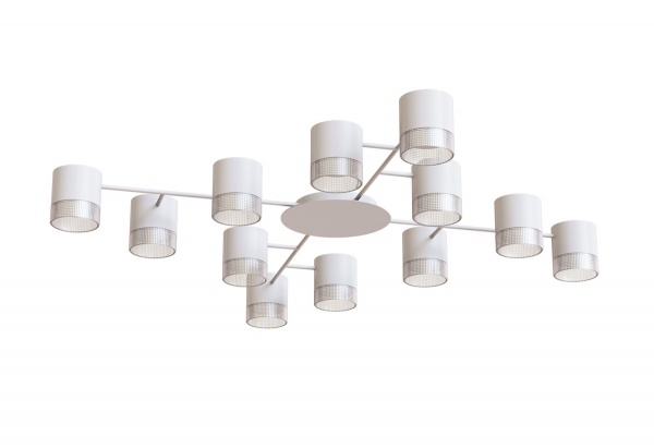 Люстра стельова Hopfen STARK CL-12-CRISTAL 12xGX53 WH 12xGX53 білий 