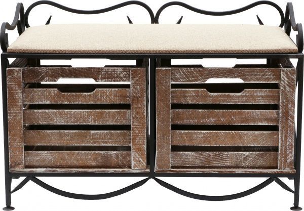 Банкетка Le-Puf с 2 ящиками 360x710x460 мм черный 