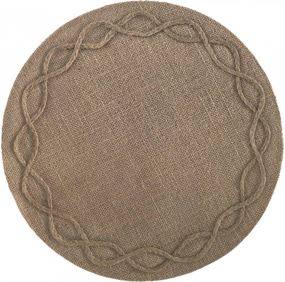Коврик для сервировки Fiora круглый 38 см коричневый джут AHW3768