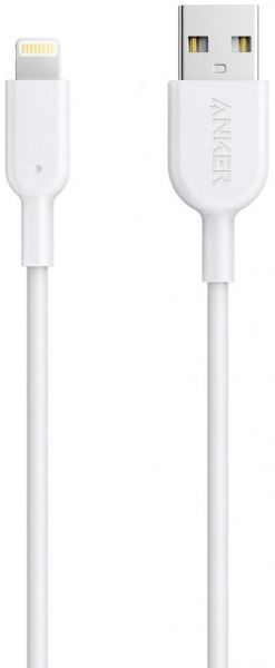 Кабель Anker Lightning – USB 1,8 м білий (A8433H21) 