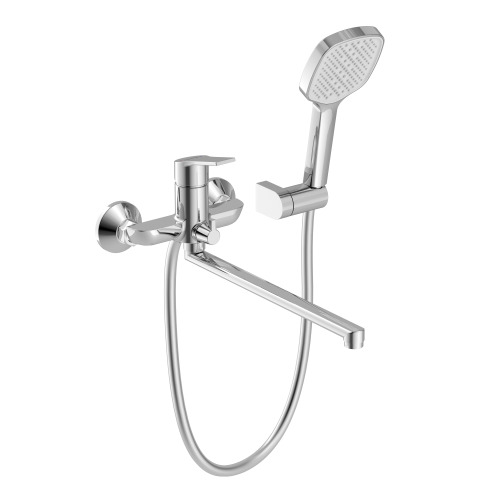 Змішувач для ванни Imprese HORAK L-вилив 400 мм, з душовим гарнітуром, хром