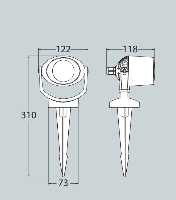 Светильник уличный напольный FUMAGALLI MINITOMMY-EL SPIKE CCT GU10 2,9 Вт IP66 черный