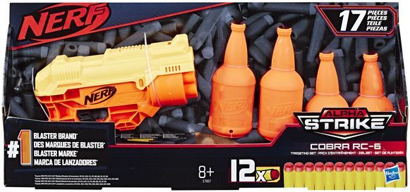 Ігровий набір Hasbro із мішенями та бластером Nerf Alpha Strike Cobra RC-6 E7857