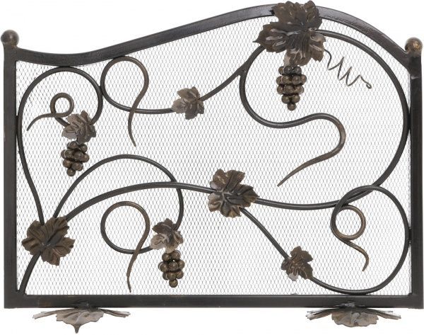 Решетка каминная Виноград 19х65 см черный 