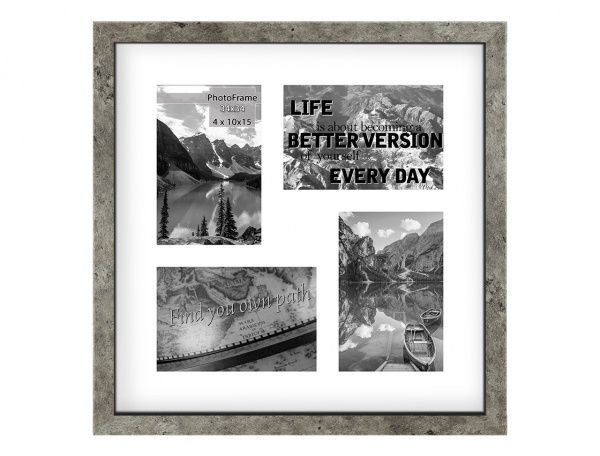 Фоторамка з паспарту SvitArt FKP-4-1913-5A 10x15 см сіро-коричневий 