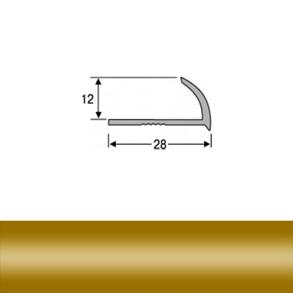 Порожек алюминиевый НАП12 анодированный TIS 2700 мм золото