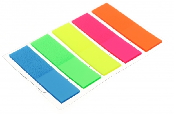 Индексный разделитель 12х44 мм 5 цветов по 25 листов Nota Bene