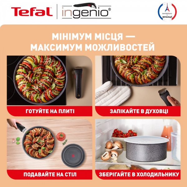 Набор посуды Tefal Ingenio Natural Force 3 предмета L3969102