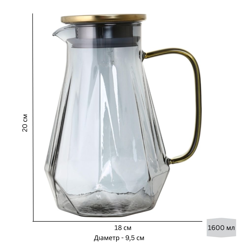 Глечик з кришкою Fiora Halifax 1600 мл