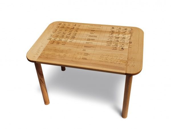 Комплект стол и стул ArinWOOD Ecomiddle Азбука 500х700 мм + набор кубиков в подарок 04-BB1-2