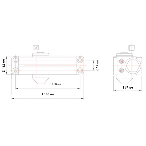 Доводчик дверной MVM L65-III коричневый