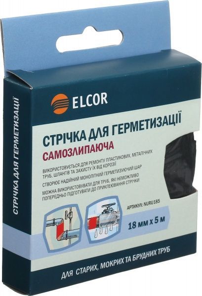 Лента для герметизации Элкор NURU185 самоклеящаяся 18 мм 5 м