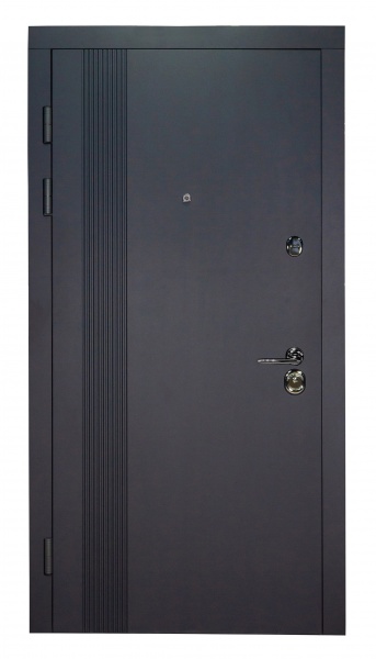 Дверь входная Булат Статус 245 графит матовый / белый супермат 2050x850 мм левая