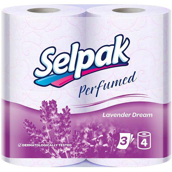 Туалетная бумага Selpak Perfumed Lavender Dream трехслойная 4 шт.
