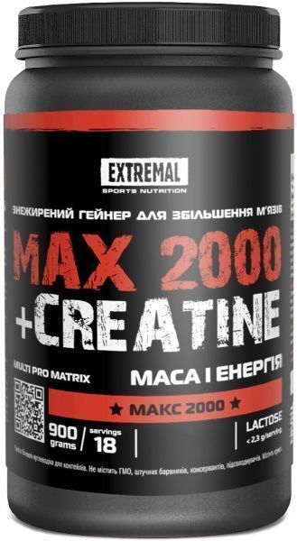 Гейнер МАКС 2000 Extremal 900 г полуниця з вершками 