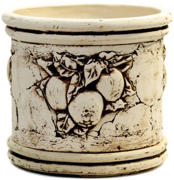 Горшок керамический Айва круглый 8,5л бежевый 