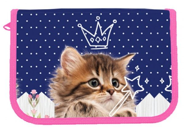 Пенал школьный Kitten 21003C CLASS разноцветный принт