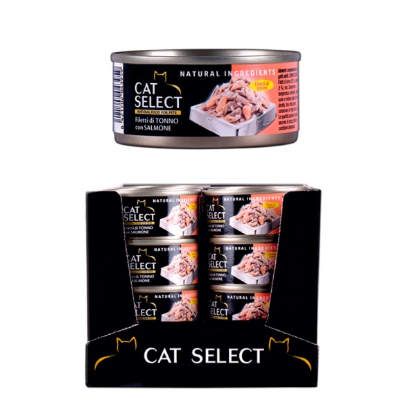 Консерва для взрослых кошек PetSelect Adult Лосось и тунец 70 г