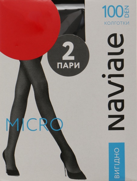 Колготки Naviale 1005 MИKPO 2 пары 100 den nero 3 черный