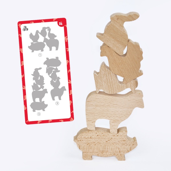 Набір дерев’яних фігур Igroteco Тварини на фермі 900521