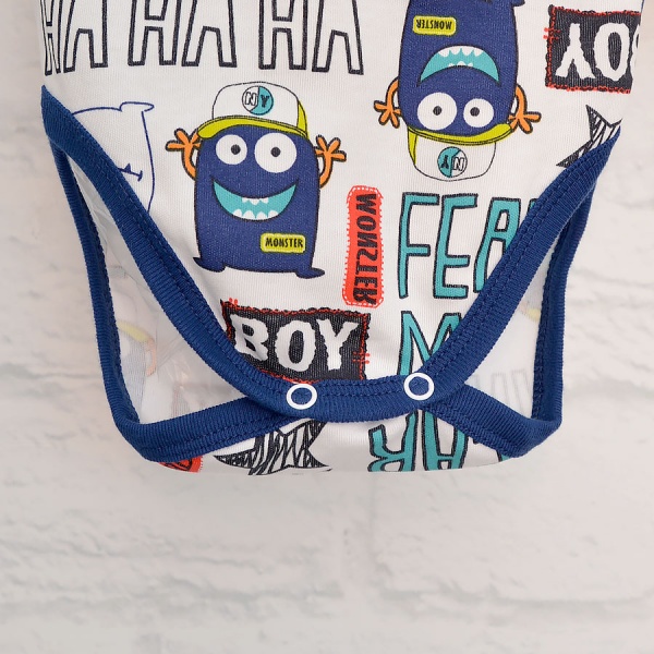 Боди для мальчика Blanka Монстрики р.80 синий 110336 