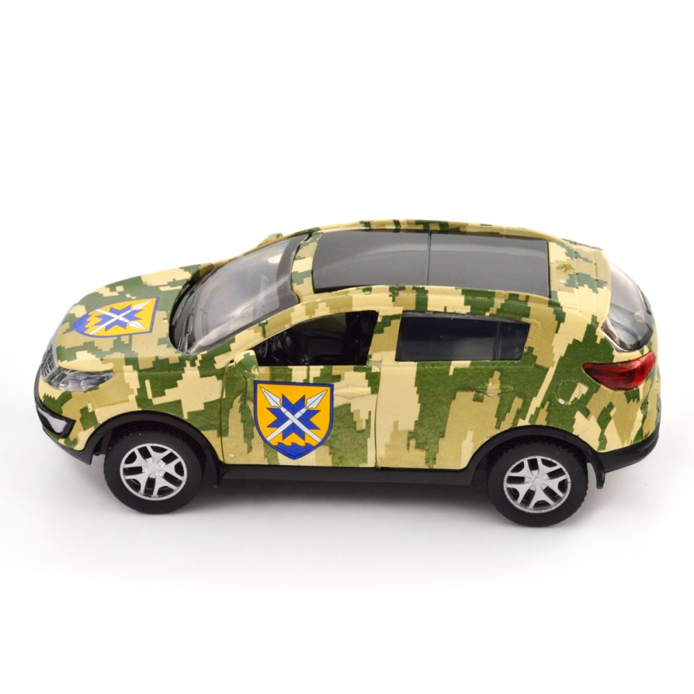 Автомодель TechnoDrive 1:32 серії Шеврони Героїв Kia Sportage R-56 ОМПБр 250362M