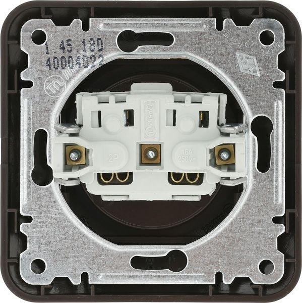 Розетка без заземлення Makel Lillium Natural коричневий