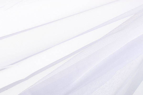 Тканина тюлева 300 см сітка біла смужка 815675/501 