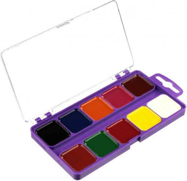 Краски акварельные 10 кольорів ZB.6520 ZiBi