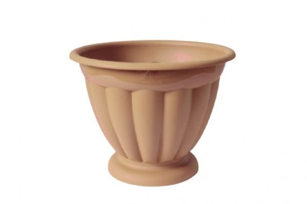 Горщик пластиковий ММ-Пласт Афіна 27 круглий 4,2 л бежевий 