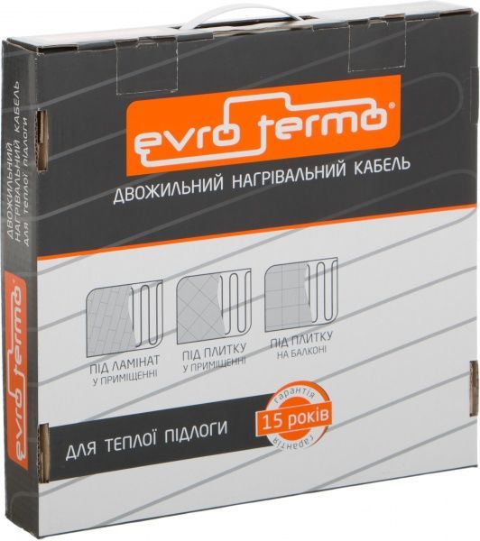 Нагрівальний кабель Evro-Termo 15, 1,0 – 1,6 кв.м