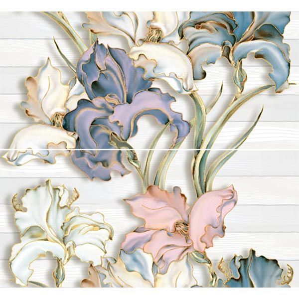 Плитка InterCerama BATIK декор-панно сірий П 83 071 46x50 2 шт. 