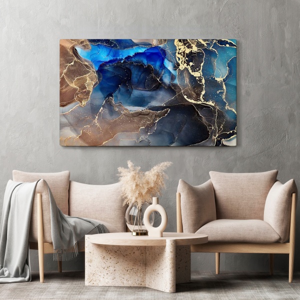 Картина на холсте Голубые флюиды 110x80 см WS Holst 14082213,6 