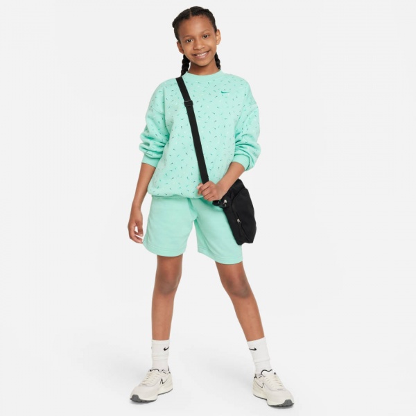 Світшот Nike G NSW CLUB FLC OVRSZD CRW LOGO FD2943-349 бірюзовий