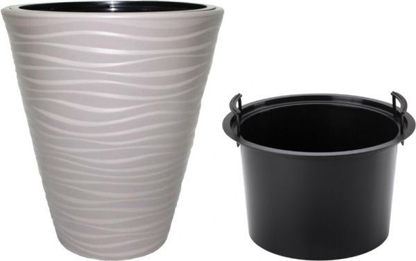 Горщик пластиковий Form Plastic Сахара-40 круглий 32л сірий (2722-055) 