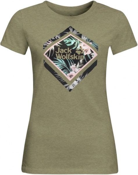 Футболка Jack Wolfskin TROPICAL SQUARE T W 1806931-4288 L хакі
