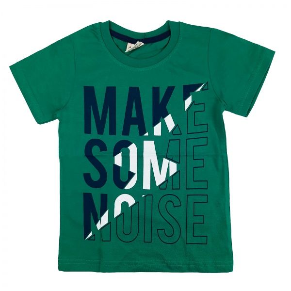 Футболка для мальчика AKKU Make Some р.110 зеленый 9064 