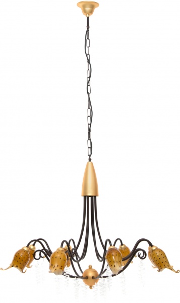 Люстра подвесная Интеркласс НСБ 06-8хХХ-324 8xG9 коричневый/золотой 55 