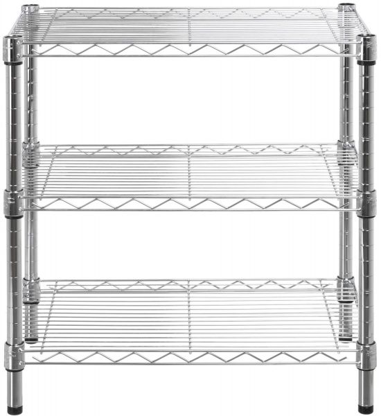 Стеллаж металлический 610x610x350 мм хром (142424-3LC) 
