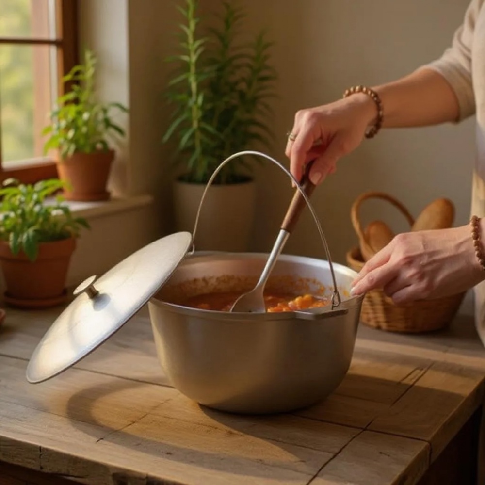 Казан похідний Talko ø300 мм 200 мм 8 л з кришкою