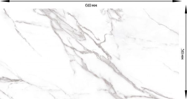 Плитка Allore Group Cassana White W M NR Satin 31x61 2 сорт 