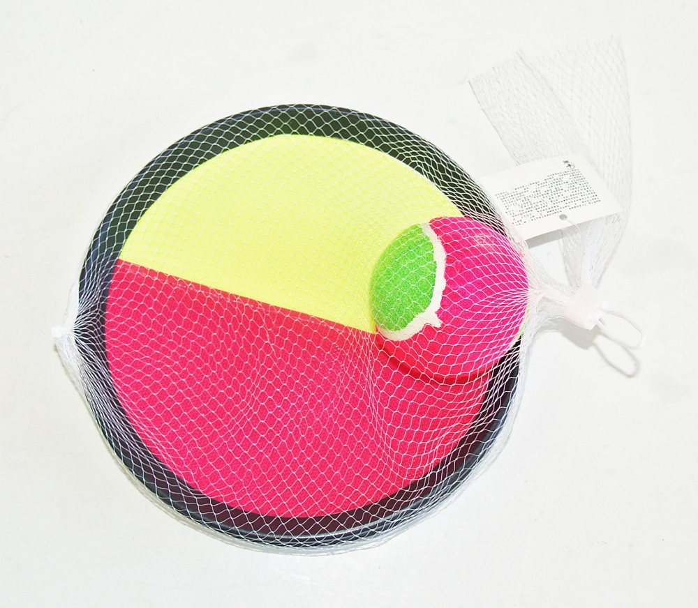 Іграшковий набір м'яч тенісний та 2 тарілки з липучками