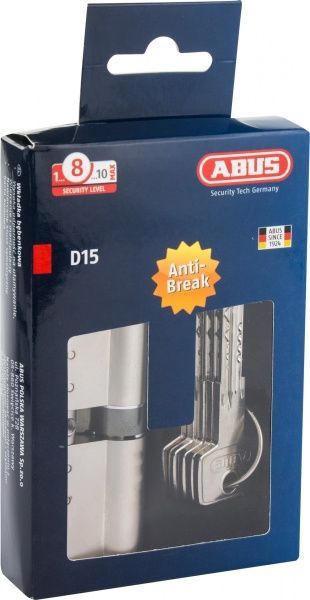Циліндр Abus D15 45x50 ключ-вороток 95 мм матовий нікель
