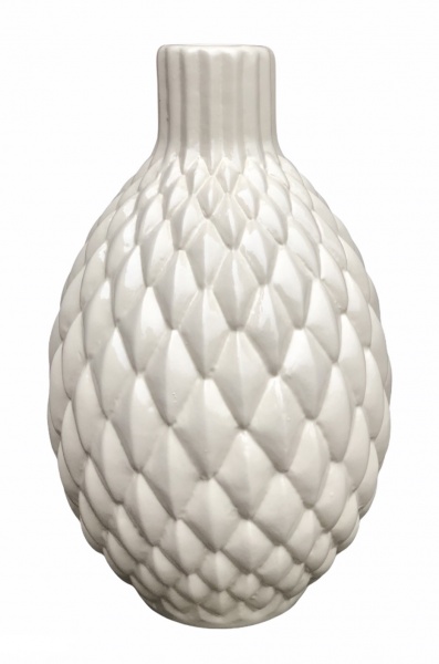 Ваза керамическая Nana ceramics Квин 26 см бежевый глянец 