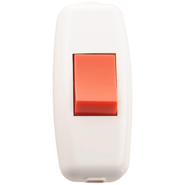 Вимикач для бра 6 А 250В IP20 білий із червоним 715-1101-611