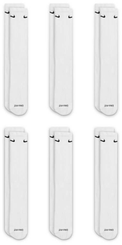 Шкарпетки Nike EVERYDAY PLUS CUSHIONED SX6897-100 р.42-46 білий 6 шт.